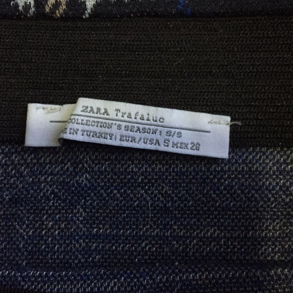 Zara Trafaluc plaid Stretch Mini Sz S - Picture 2 of 7